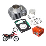 Kit Completo Cilindro Pistao Anel Junta Moto Bros 150 - 2011