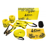 Kit Completo Eco Slack Line Amarela 15 Metros 50mm Rodocorda