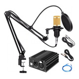 Kit Completo Ejz Microfone Bm-800 C/ Suporte E Phantom Power