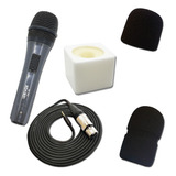 Kit Completo Microfone Para Celular Canopla Espuma Cabo P3