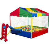 Kit Completo Piscina De Bolinhas + Escorregador + Brinde Eva