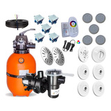 Kit Completo Piscinas Alvenaria Bomba E Filtro Nautilus 42m3