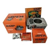 Kit Completo Pistão Anel Cilindro Junta Kmp Cg 125 Fan 09