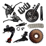 Kit Completo Relação Transmissão Bike 29/26 Mtb 21v 