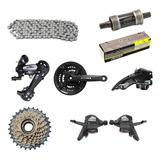 Kit Completo Relação Transmissão Bike 29/26 Mtb 21v 