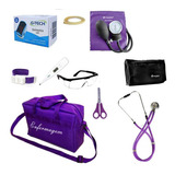 Kit Completo Roxo + Aparelho De Medir Saturação De Oxigênio 