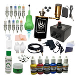 Kit Completo Tatuagem Com Maquina Rotativa