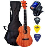 Kit Completo Ukulele Soprano Shelby Mogno Su21m +brinde