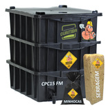 Kit Composteira Doméstica / Minhocário P + Minhocas - 15l