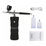 Kit Compressor Aerógrafo Usb Recarregável Sem Fio Portátil 