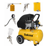 Kit Compressor De Ar 24 Litros 2,5hp 8,5pés 116 Psi Tekna