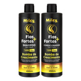 Kit Condicionador Shampoo Bomba Crescimento Fio Forte Milcy