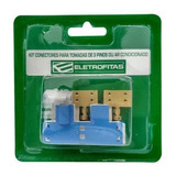 Kit Conectores Eletrofita 3 Pistas Tomada 20a