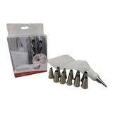 Kit Confeitaria 12 Bico Em Inox Decorador De Bolo