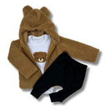 Kit Conjuntinho Roupinha De Frio Bebe Menino Inverno Casaco