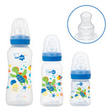 Kit Conjunto 3 Un Mamadeiras Bebê Criança 0% Bpa Neopan