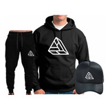 Kit Conjunto Blusa Moletom Calça Boné Thiago Ventura Standup