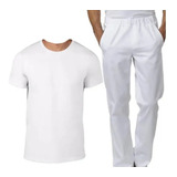 Kit Conjunto Calça Camiseta Branca Umbanda