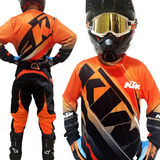 Kit Conjunto Ktm Roupa Motocross Trilha Calça + Camisa