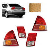Kit Conjunto Lanterna Traseira Honda Civic 2004 2005 2006