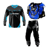 Kit Conjunto Motocross Colete Calça Camisa Insane Pro Tork