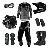 Kit Conjunto Roupa Equipamento Trilha Motocross