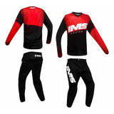 Kit Conjunto Roupa Motocross Calça Camisa Ims Vermelho Mx