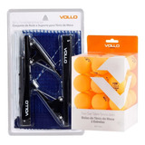 Kit Conjunto Suporte Rede Tênis De Mesa Vollo + 36 Bolas