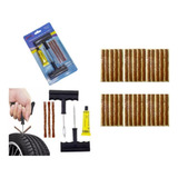 Kit Conserto E Reparo De Pneus Completo 33 Remendos Macarrão