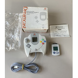 Kit Controle + Memory Card Vmu Sega Dreamcast Branquinho