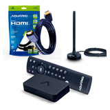 Kit Conversor Tv Digital Antena Interna Cabo Hdmi 3m Aquário