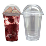 Kit Copo Bolha Tampa Sem Furo Descartável 300/330ml 100und 