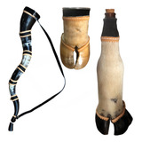 Kit Copo Pé De Bezerro + Berrante 5 Chifres Grande+ Garrafa 