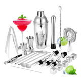 Kit Coqueteleira Para Barman Inox 25