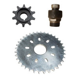 Kit Coroa 36 Dentes + Pinhão + Saca Bicicleta Motorizada