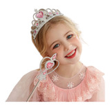 Kit Coroa E Varinha Magica Princesa Infantil Tiara Festa