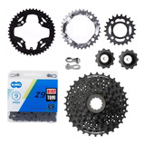 Kit Coroa Shimano Alivio 44+32+22 + Corrente+roldnas+cassete