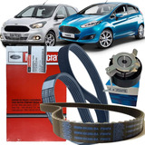 Kit Correia Dentada Tensor E Correia Elástica Polyv Alternador Acessorios Ford Motorcraft Ecosport New Fiesta E New Ka 