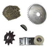 Kit Corrente Coroa 44 Dentes Pinhão 10 Bike Motorizada 80cc