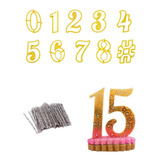 Kit Cortador De Numero Para Vela De Biscuit Glamour Pavio