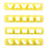 Kit Cortador Para Massa 08973 Réguas Miniaturas 3 C/ 4 Peças