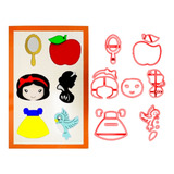 Kit Cortadores - Branca De Neve - Pasta Americana - Cupcake
