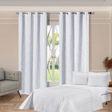 Kit Cortina Blackout + Cobre Leito Casal Queen 3 Peças 