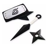 Kit Cosplay Bandana Akatsuki + Shuriken + Kunai Naruto