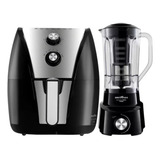 Kit Cozinha Air Fryer 5l+liquidificador Britânia Preto 110v