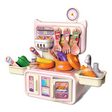 Kit Cozinha De Brinquedo Completa Solta Água Fogão Infantil