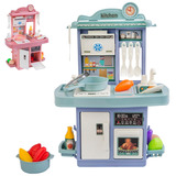 Kit Cozinha De Brinquedo Infantil Completa Solta Água E Som Cor Azul Atentu