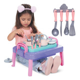 Kit Cozinha De Brinquedo Infantil Menina Fogão E Utensilios