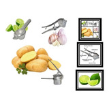 Kit Cozinha Espremedor Alho + Limão