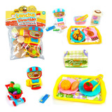 Kit Cozinha Infantil Com Bandeja + Cestinha E Acessorios Cor Colorido